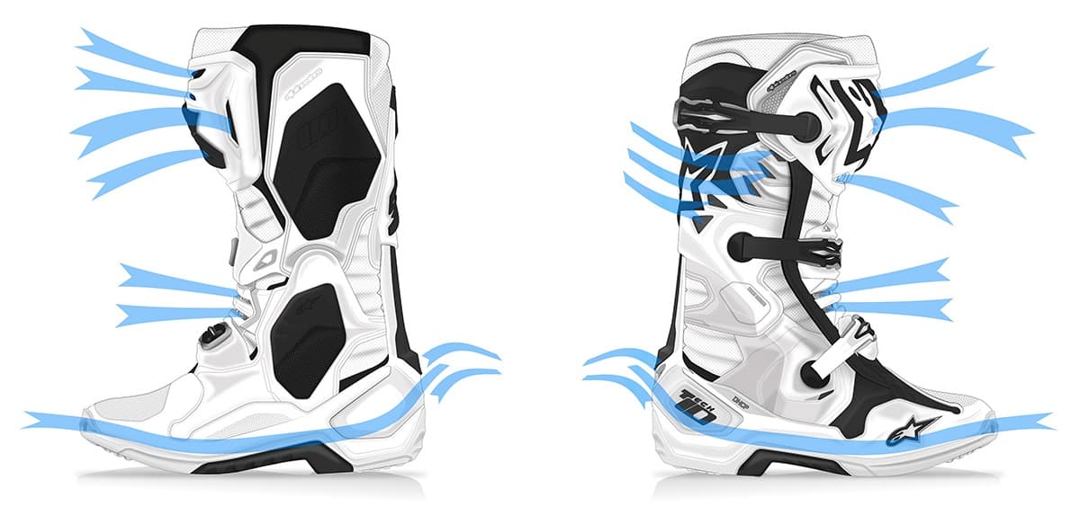 Boty TECH 10 SUPERVENTED, ALPINESTARS, perforované (bílá) 2026 - obrázek 2