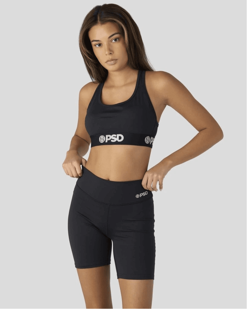 PSD Solids Black Women Performance Biker Compression Short - obrázek 2