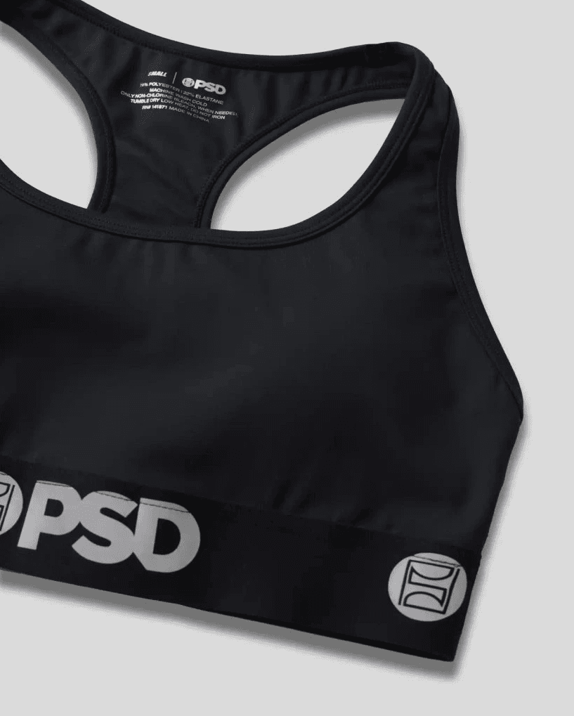 PSD Solids Black Women Performance Bra - obrázek 3